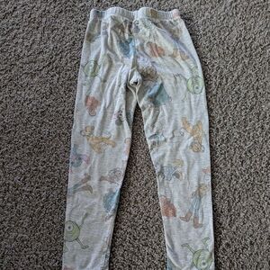 Disney Gray Pajama Pants with Cartoon Accents
